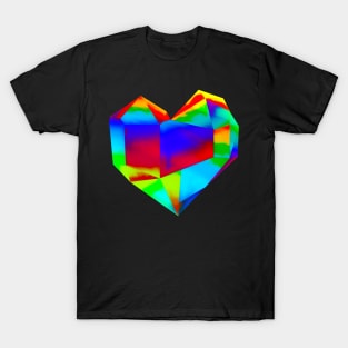 Rainbow Crystal Heart T-Shirt